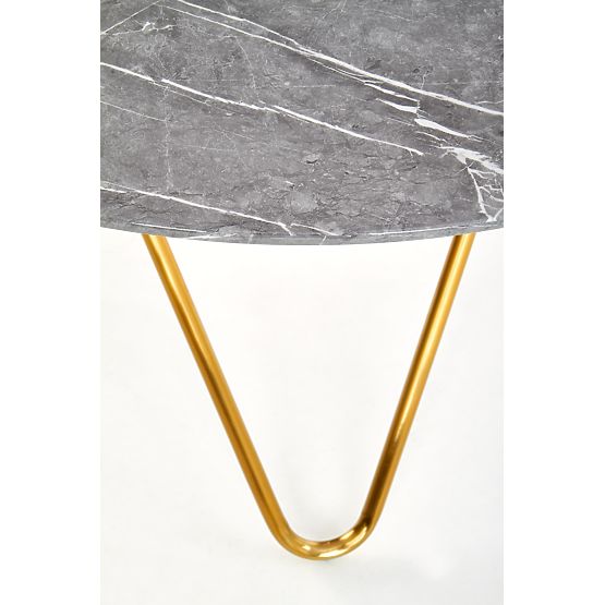 BONELLO Table, Top - Gray Marble, Legs - Gold (2p=1pc)