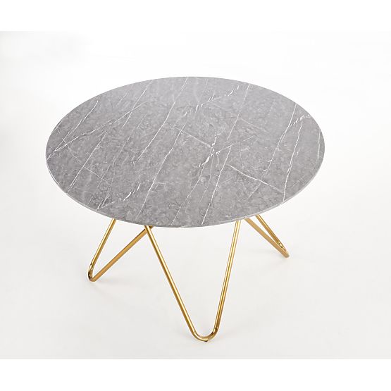 BONELLO Table, Top - Gray Marble, Legs - Gold (2p=1pc)