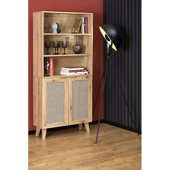 BORNEO REG-1 Shelf Oak Artisan/Black (2 pieces = 1 unit)