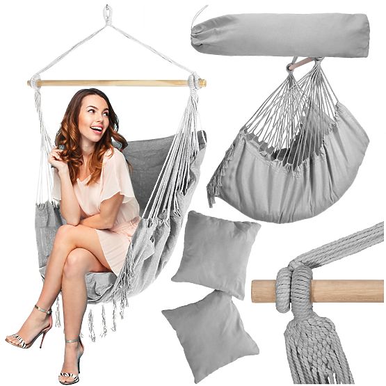 Brazilian Hammock Chair BAHIO Gray
