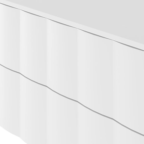 Cabinet for countertop washbasin Grita 80 cm, white, wavy front panel