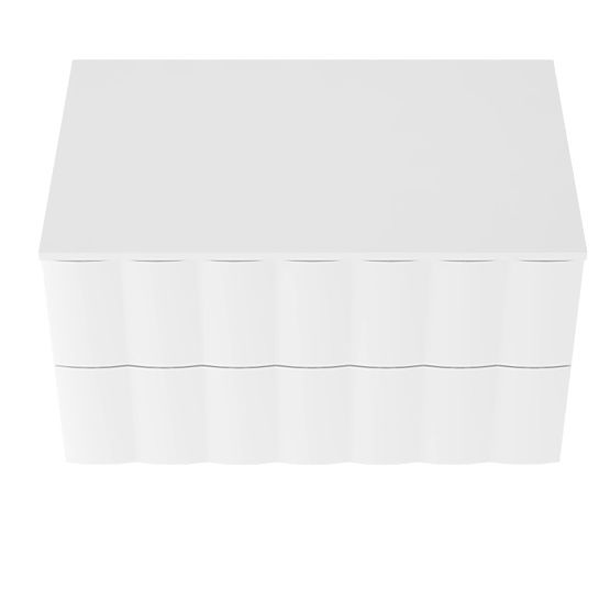 Cabinet for countertop washbasin Grita 80 cm, white, wavy front panel