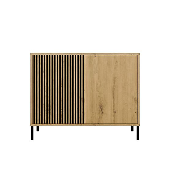 Cabinet with Grooved Front Kamaro 2D Slim / Smooth Artisan Oak Slats
