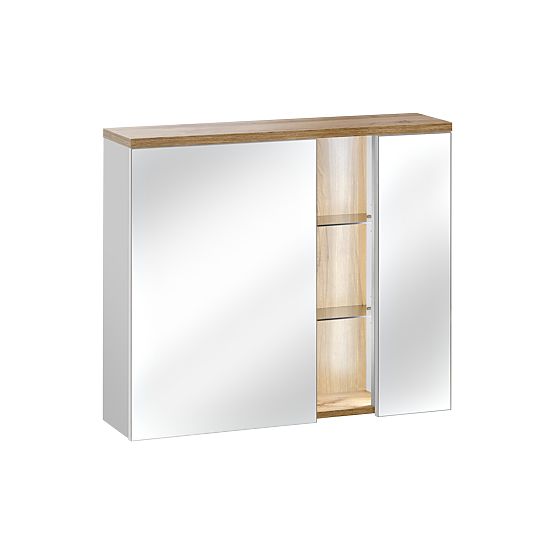 Cabinet with Mirror 80 cm 2 Doors