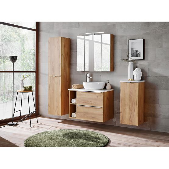 Cabinet with Mirror 80 cm 3 Doors