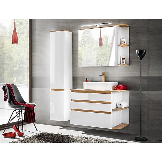 Cabinet with Mirror 90cm 3 Doors