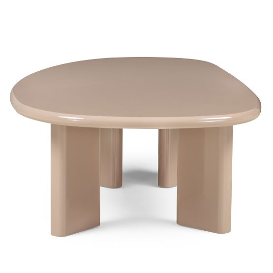 Cameron Coffee Table 130 cm, Nude, Glossy