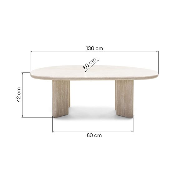 Cameron Coffee Table 130 cm, Travertine