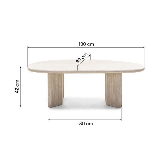 Cameron Coffee Table 130 cm, Travertine