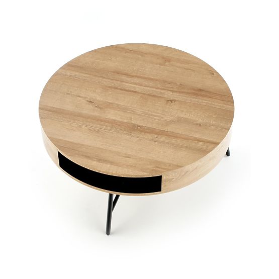 Camila coffee table - black / golden oak