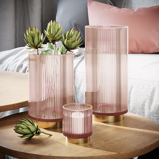 Candle Holder POMPEY Powder Pink ameliahome