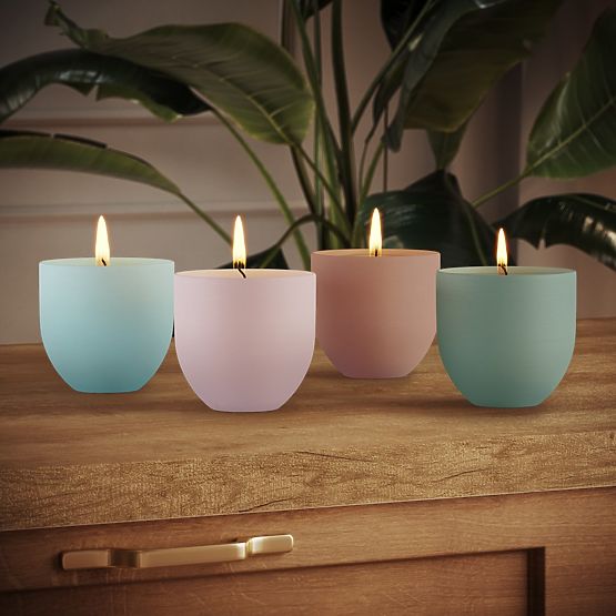 Candleholder SHIRE color powder pink modern style for interior ameliahome