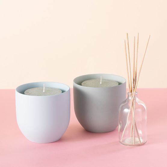 Candleholder SHIRE light blue modern style for interior ameliahome