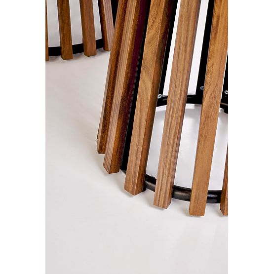 CARINA coffee table beige marble / walnut (2pcs=1set)