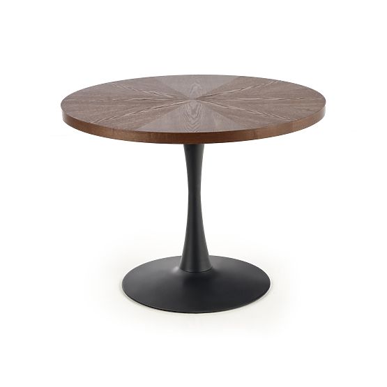 CARMELO round table, top - walnut, leg - black (3p=1pc)