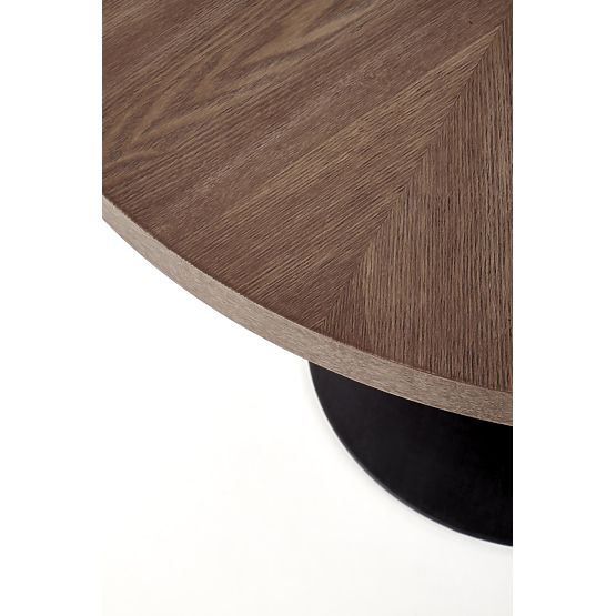 CARMELO round table, top - walnut, leg - black (3p=1pc)