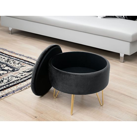 CARO BLACK POUF