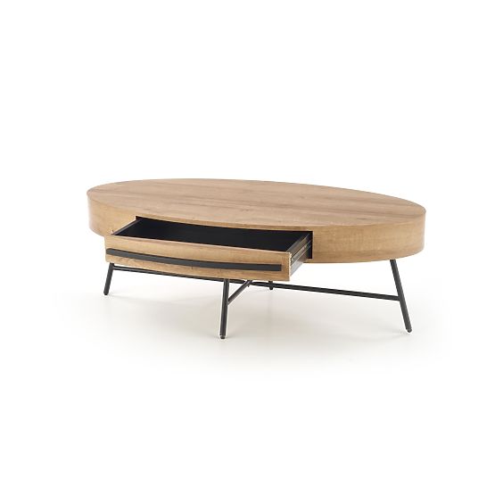Carolina coffee table - black / golden oak