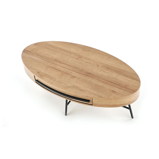 Carolina coffee table - black / golden oak