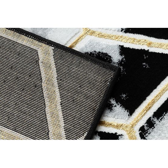Carpet ALLURE 1966 Cube 3D - Structural, Stylish, Glamour Black/Gold