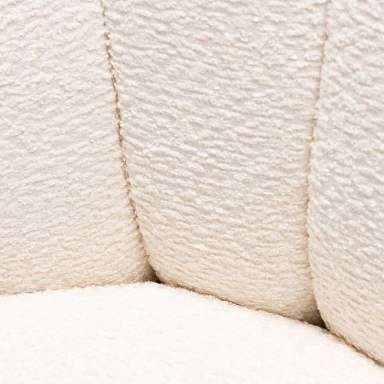 Casablanca Swivel Chair White, Boucle