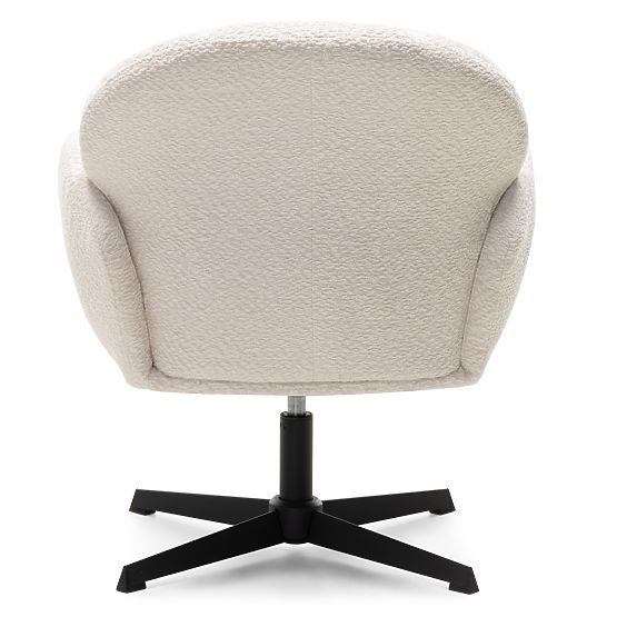 Casablanca Swivel Chair White, Boucle