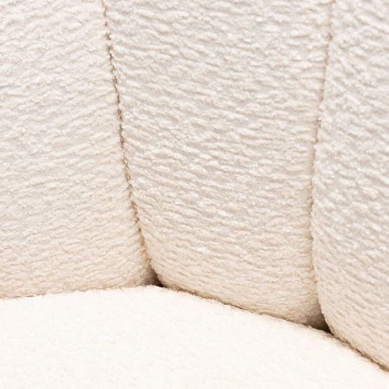 Casablanca Swivel Chair White, Boucle