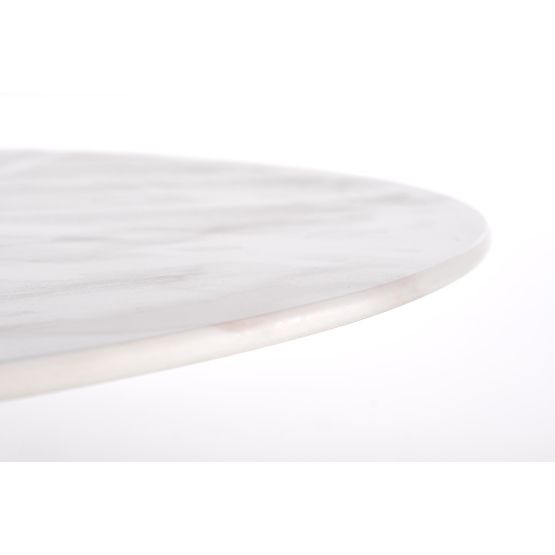 CASEMIRO Table Top - White Marble, Leg - Gold (2p=1pc)