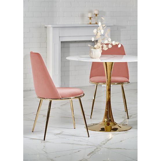 CASEMIRO Table Top - White Marble, Leg - Gold (2p=1pc)