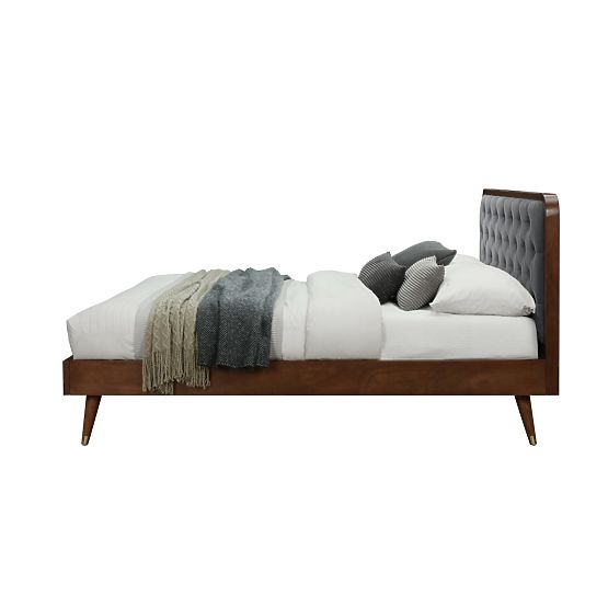 CASSIDY 140 Bed Gray / Walnut (3p=1pc)