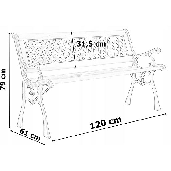 Cast Iron Garden Bench KARO