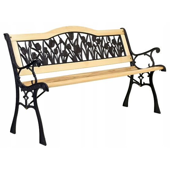 Cast Iron Garden Bench TULIP