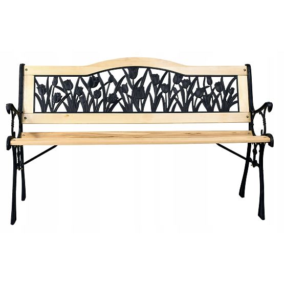 Cast Iron Garden Bench TULIP