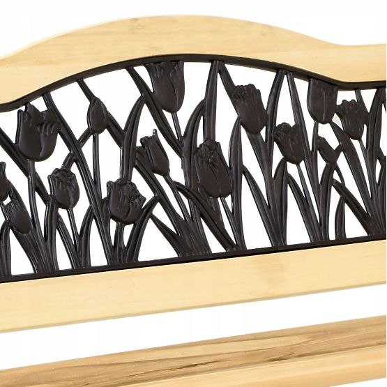 Cast Iron Garden Bench TULIP