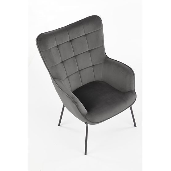 CASTEL Relaxation Chair Black / Light Gray