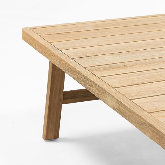 Castello Garden Furniture Set, Wicker, FSC Acacia Wood, Teak Finish, Beige