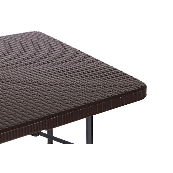 Catering Set Banquet Table 180 cm 2 Benches Rattan Brown ModernHome