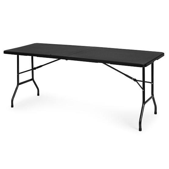 Catering Table 180 cm Foldable into a Case Black ModernHome
