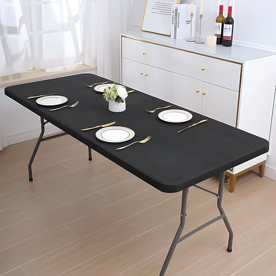 Catering Table 180 cm Foldable into a Case Black ModernHome
