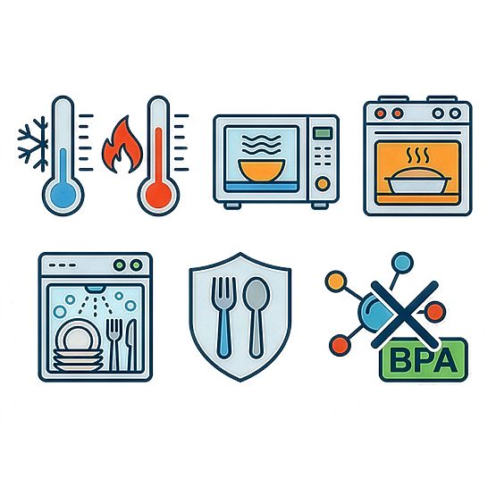 CATONIA Glass Food Containers - Set of 12 Pieces