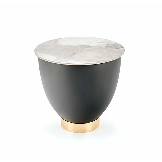 CECILIA_S coffee table white marble / gray / gold (2p=1pc)
