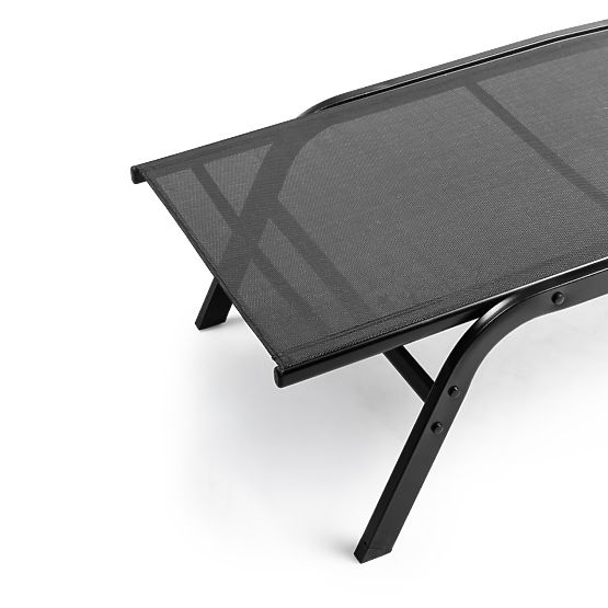 Celly Adjustable Garden Lounger, Black