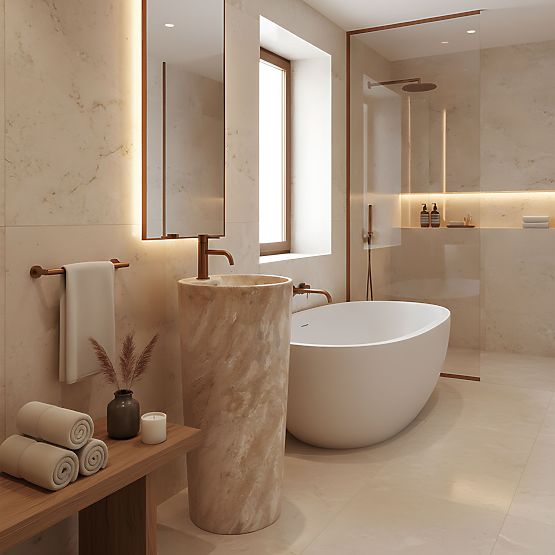 Ceramic Freestanding Washbasin Blanka Savana Matt