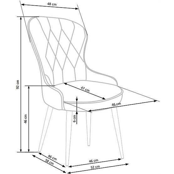 Chair K366 gray (1p=2pcs)