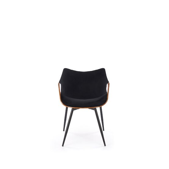 Chair K586, walnut/black (1p=1pc)