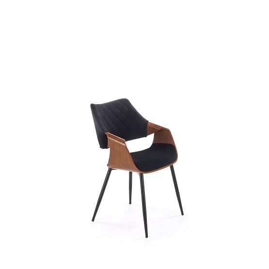 Chair K586, walnut/black (1p=1pc)
