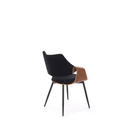Chair K586, walnut/black (1p=1pc)