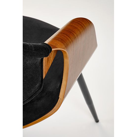 Chair K586, walnut/black (1p=1pc)