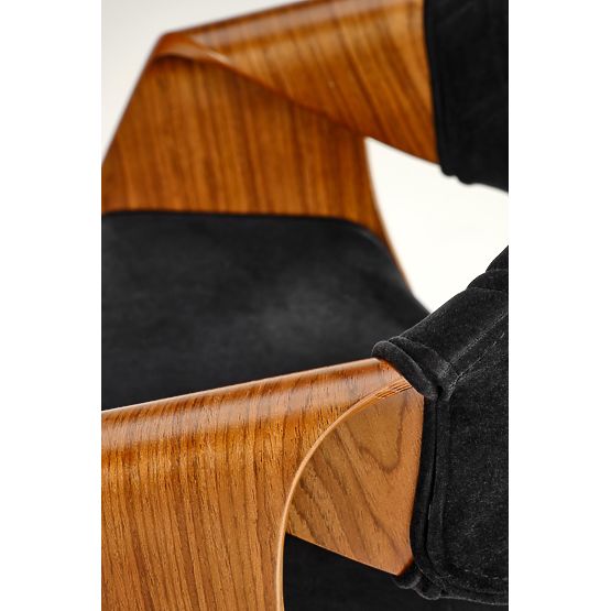 Chair K586, walnut/black (1p=1pc)