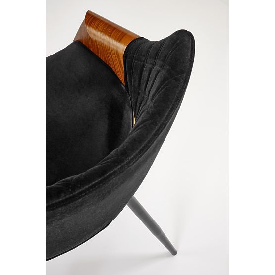 Chair K586, walnut/black (1p=1pc)